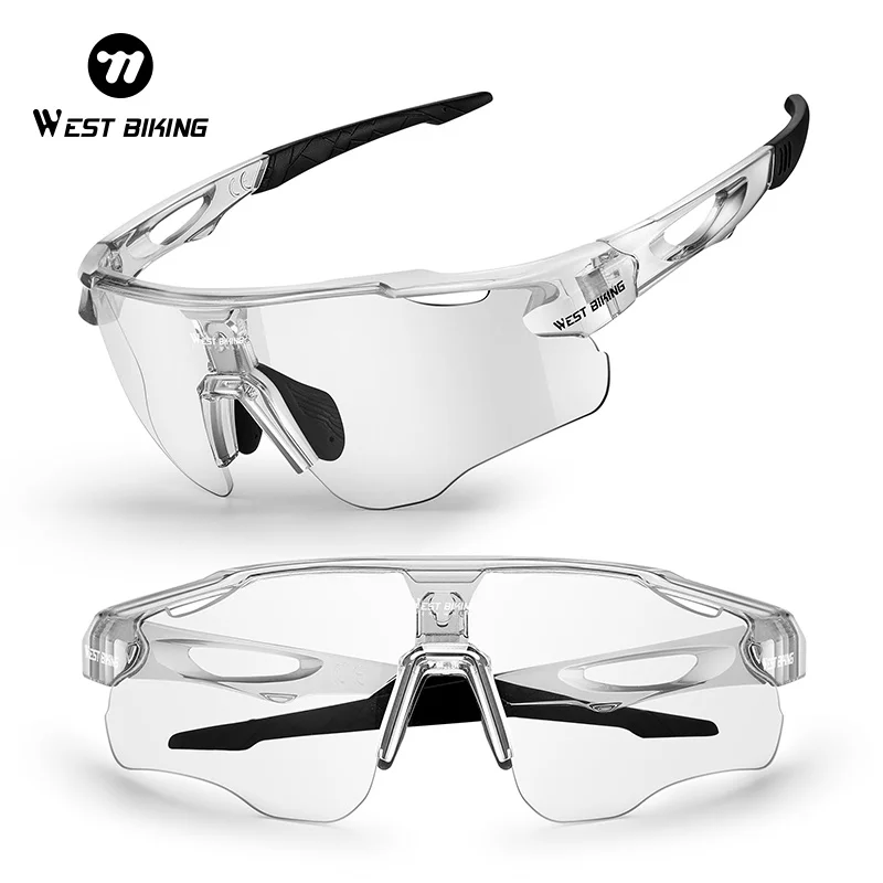 

WEST BIKING Ultralight Cycling Glasses With Interchangeable Lenses UV400 HD Photochromic Goggles Men Women Outdoor Sport Eyewear