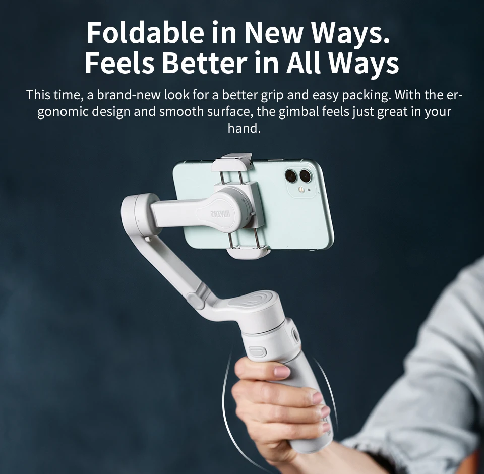 Zhiyun Smooth Q4 3-Achsen-Smartphone-Gimbal-Stabilisator für iPhone 15 14 13 12 Samsung Xiaomi Huawei Vlogging für TikTok YouTube
