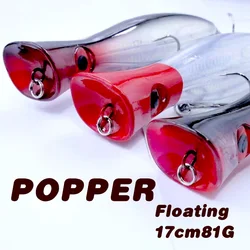 Big Popper Hard Lure 8Colors Topwater Floating 17cm 81g Fishing Lures Crankbait Minnow Swimming De Peche Wobbler Sea Fishing