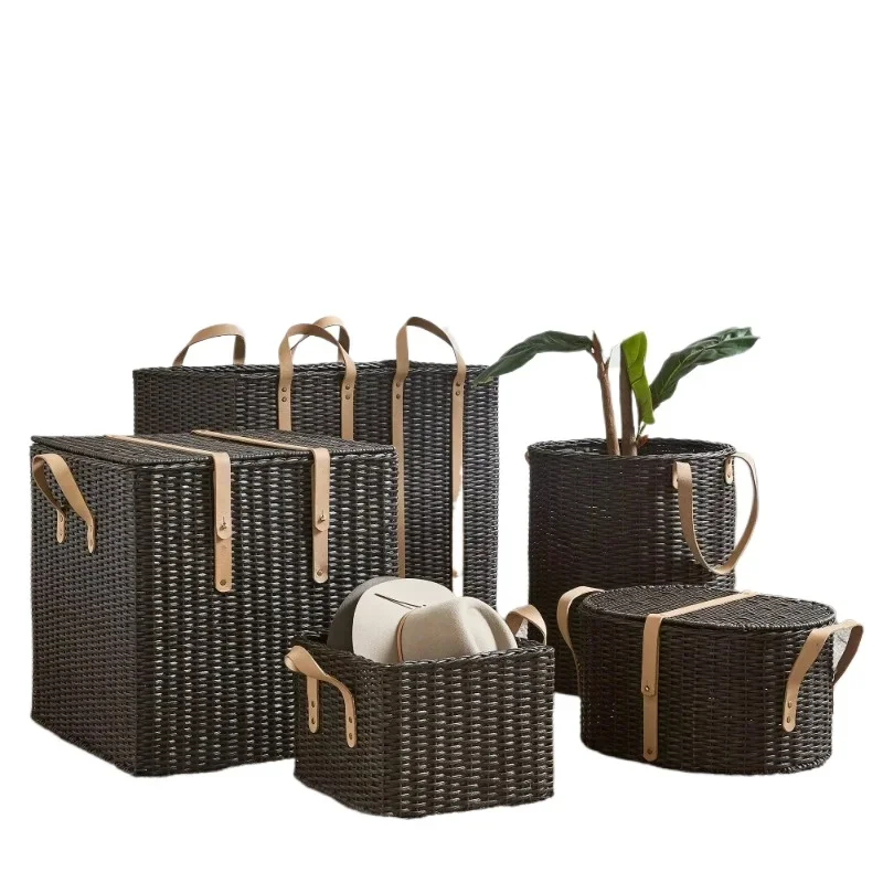 

High Quality Bohemian Eco-friendly Rattan Storage Boxes Sustainable Handmade Long-Lasting Food Container Clothing Storage