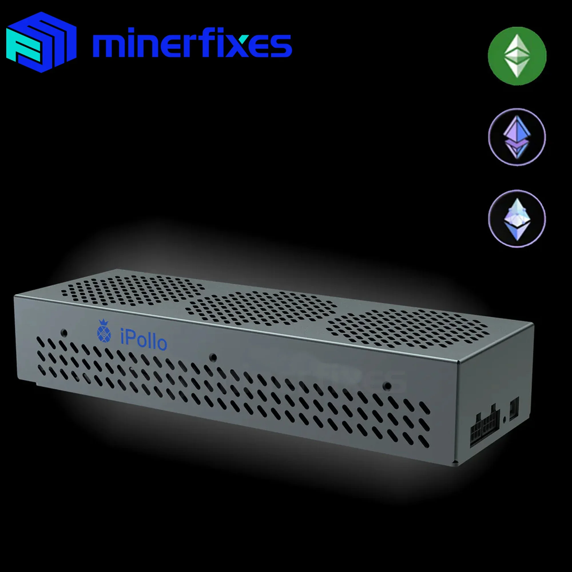 Brandneuer IPollo X1 Miner 330 MHz/s ±5 % Hashrate ETC ZIL ETP EXP ETHW Ipollo X1 Miner mit orangefarbenem Netzteil