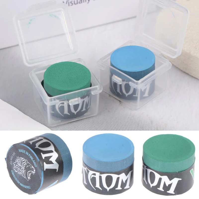 Craies de billard antidérapantes, 1 pièce, avec boîte de rangement, bâton de queue, billard, poudre facile, accessoires de piscine