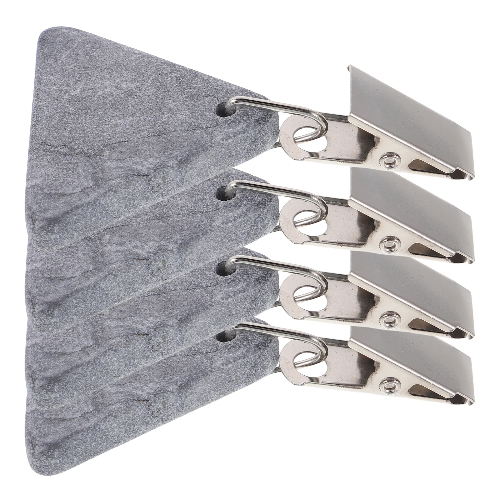 

8pcs Marble Tablecloth Clips Heavy Duty Windproof Table Cover Holders Decorative Resin Stone Stabilizer For Outdoor Picnic