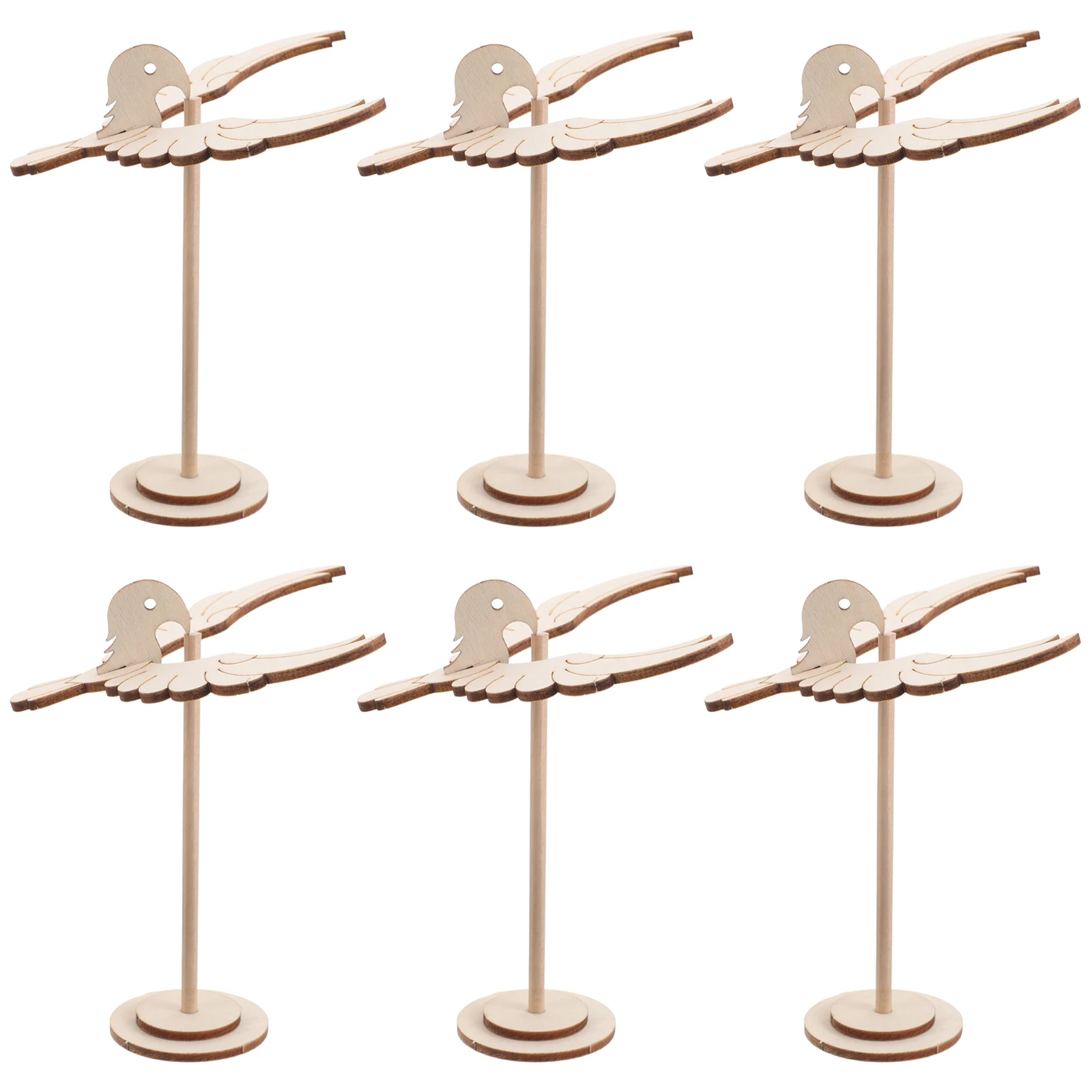 

6 Pcs Balance Bird Toy Desk Toys for Office Novelty Puzzle Decoration Wood Eagle Motor Skills