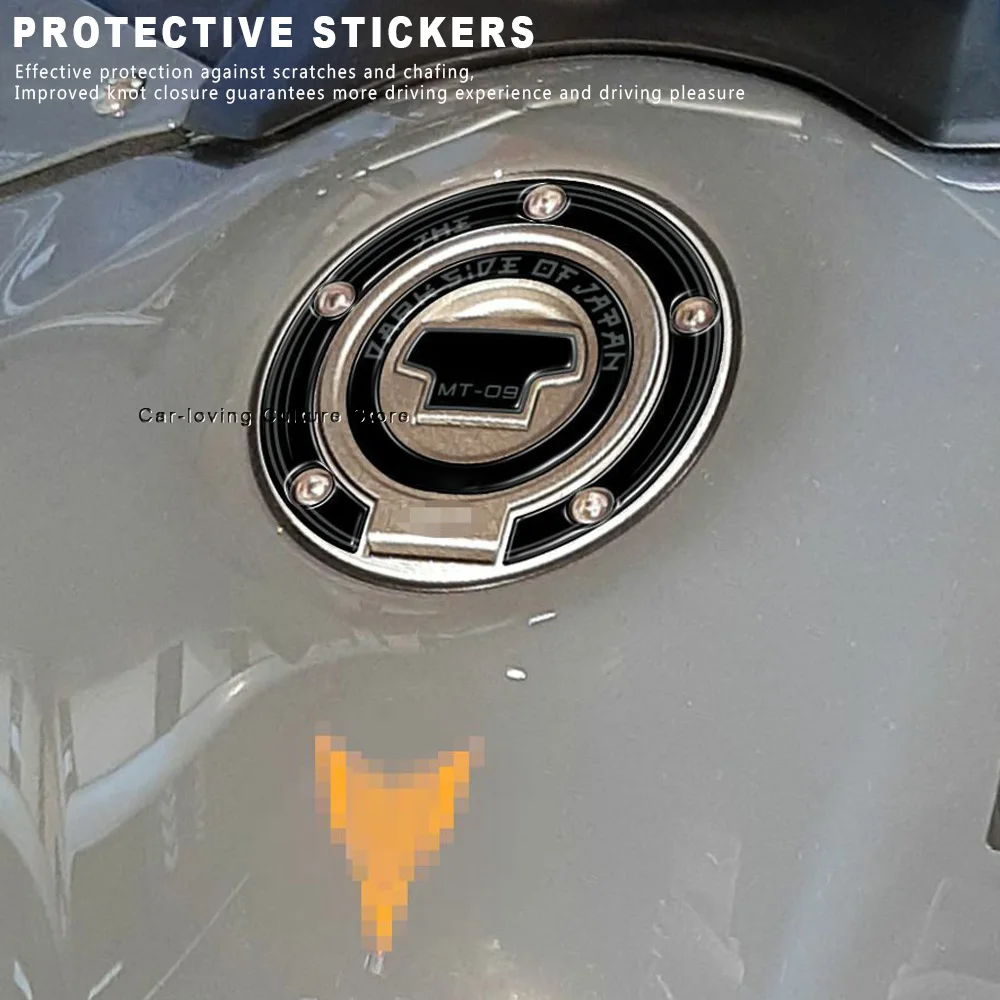 Waterproof Protective Sticker Motorcycle Fuel Cap Protection Stickers Kit 3D Epoxy Resin Sticker For YAMAHA MT 09 2022