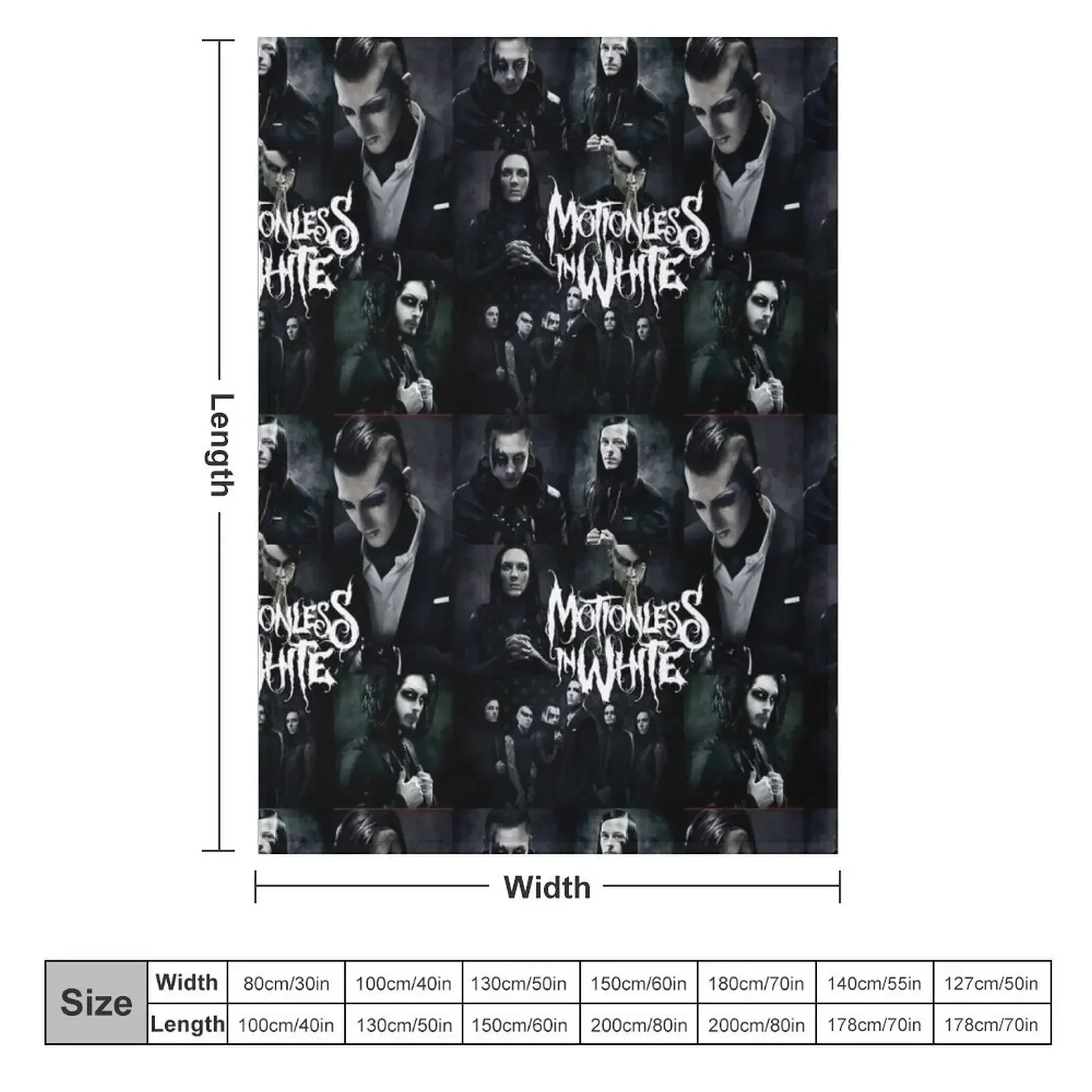 THE MEMBERS OF MOTIONLESS IN WHITE Throw Blanket Stuffeds Fashion Sofas Blankets