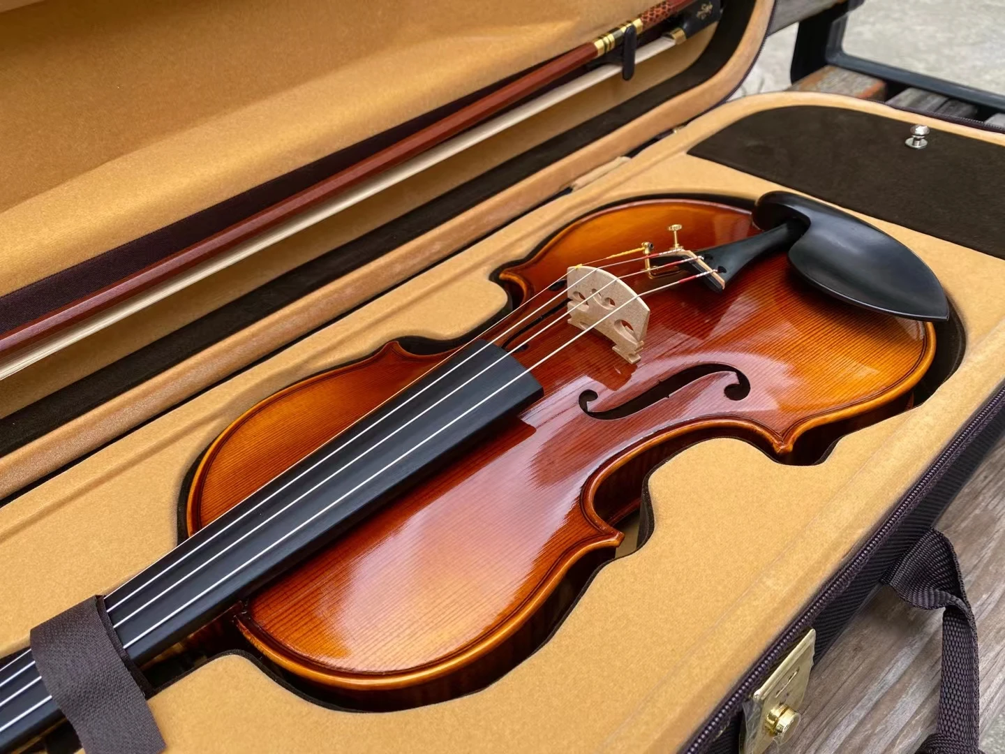 Strong tone! Violin 4/4 Stradivarius 1716 brown Italian Vintage Oil Varnish Professional musical instrument Violino free shippin