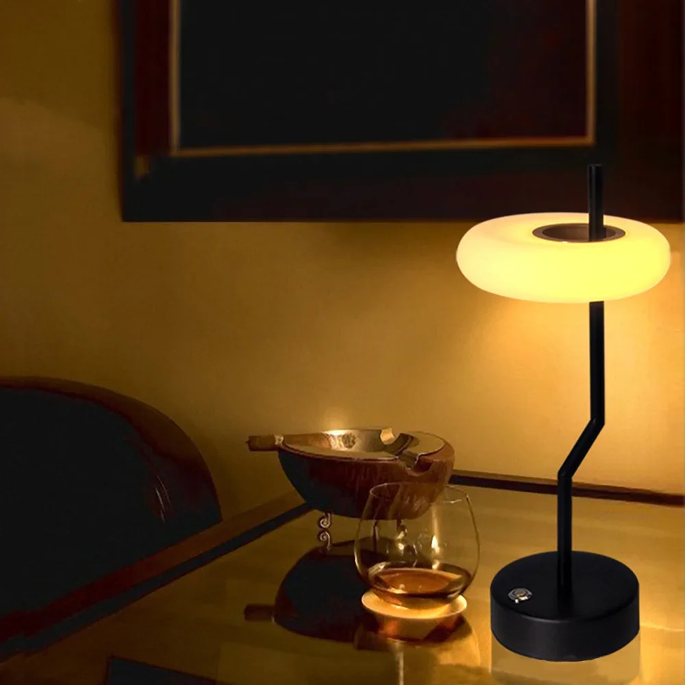 LED Lights Irregular Rotating Modern  Touch Sensor Table Lamp  it for Bedroom Living Room Decorative Night Lights