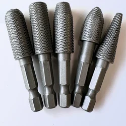 Hex Shank Rotary Steel File Wood Drill Bits Burrs Metal Grinding Grooved Sanding Engraving Milling Polish Tool Extension Rod