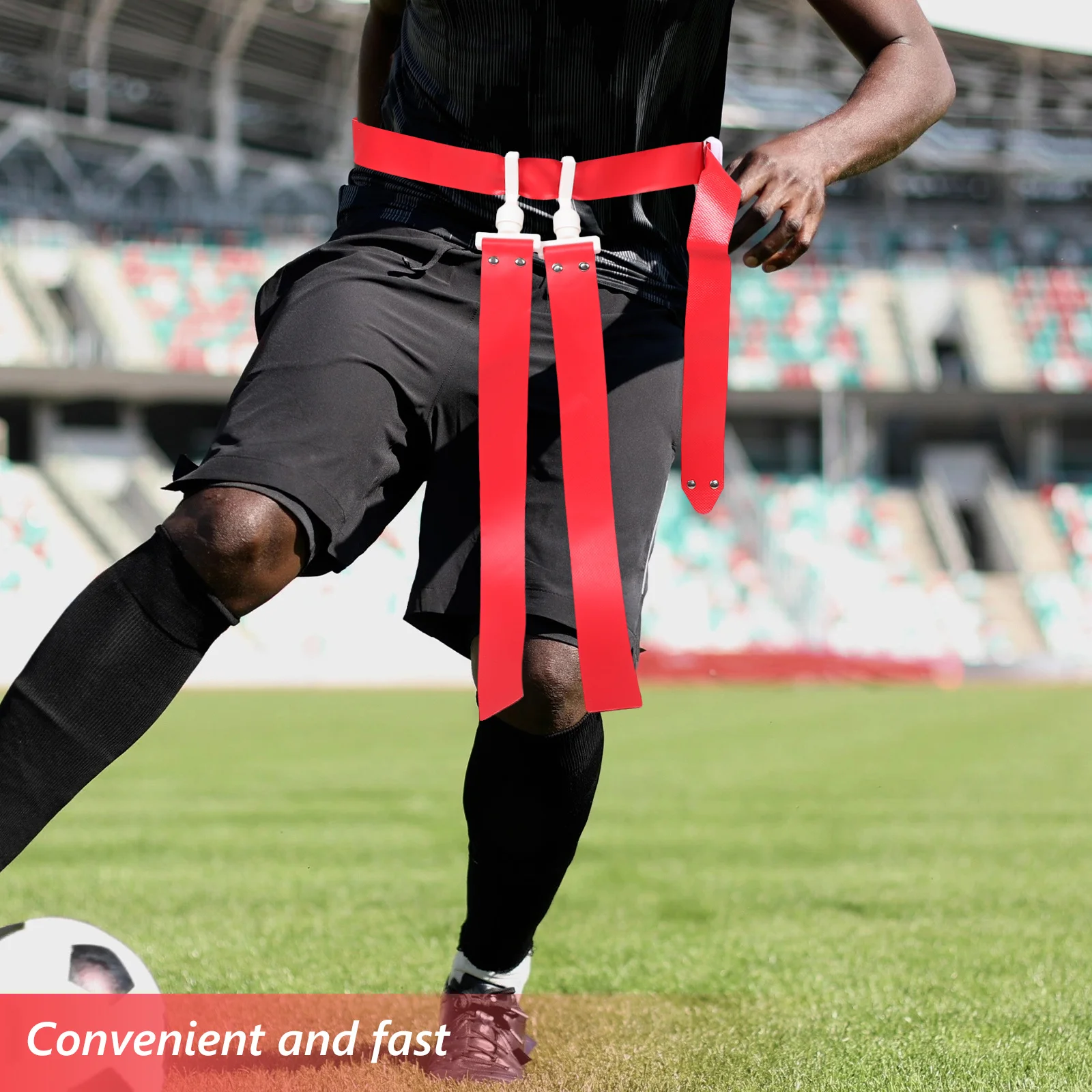 Thickened Adjustable Football Waist Flag Belt Rugby Training Flag Reusable Football Accessories for Teens Students Field Day