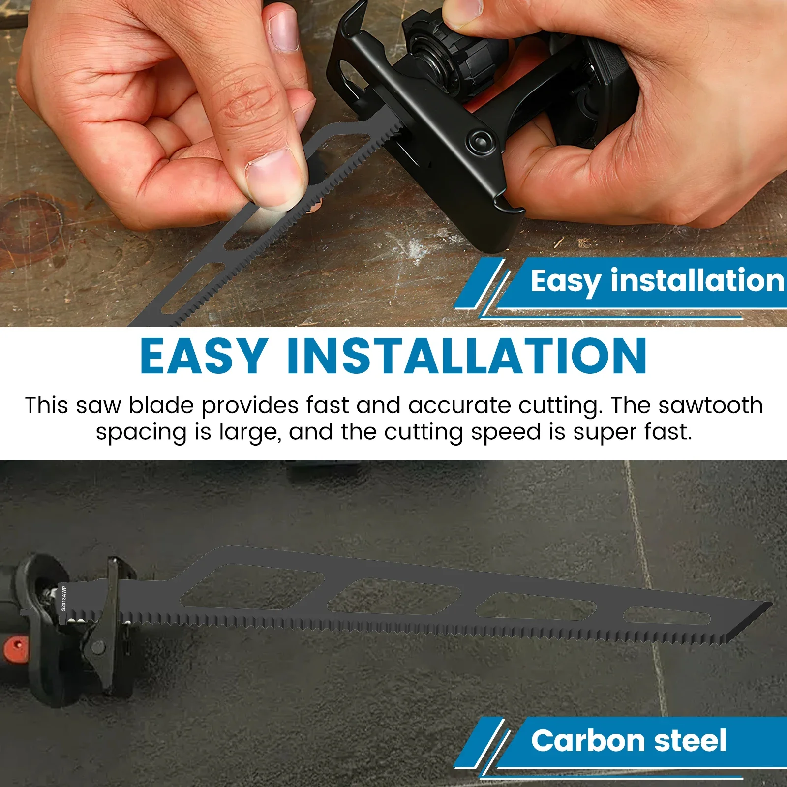 1 szt. 400mm Brzeszczoty do piły szablastej, piła szablasta, piła ręczna, uniwersalne do cięcia kartonu, dywanów, skóry, pianki, polistyrenu, brzeszczoty do piły, narzędzie
