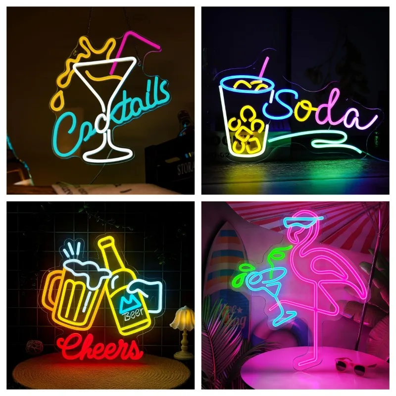 

XM Cocktail Neon LED Signs Are Suitable for Home Bars, Wall Decoration, USB-powered Clubs, Hotels, Cafes and Entertainment Rooms
