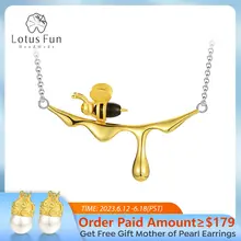 18K Gold Bee Pendant Necklace for Women #6