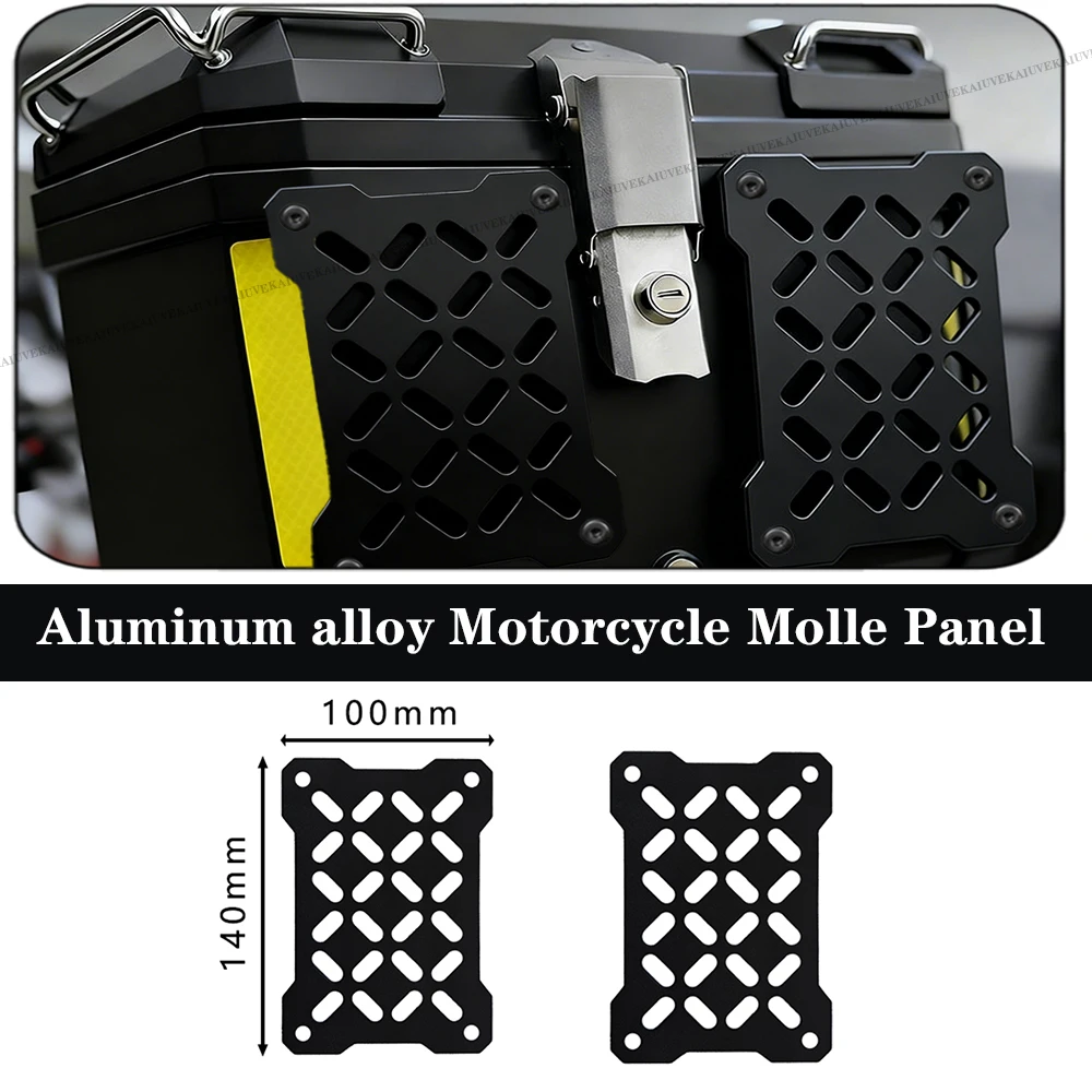 

KAIUVE Motorcycle Trunk Split Molle Panel For Modular Storage Waterproof Aluminum alloy Tactical Universal Side Box Organizer
