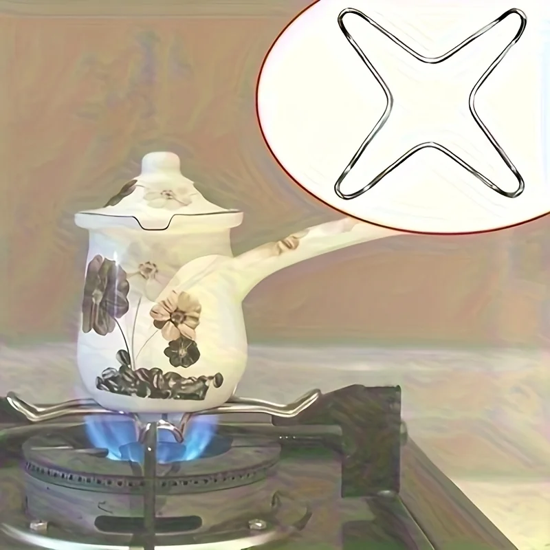 

2Pcs Non-Slip Gas Stove Rack Stand Coffee Milk Pot Holder Small Pan Support For Home Kitchen