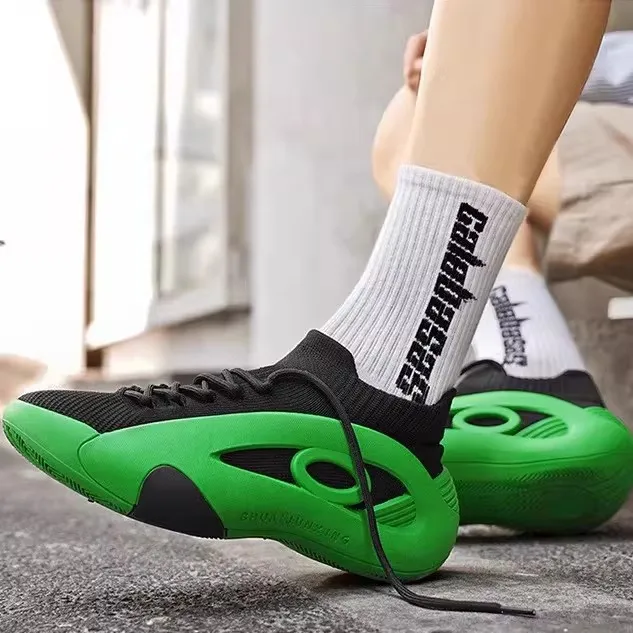 

Height-increasing flat-soled chunky-heeled sneakers, designer style, slip-on sneakers, fashionable mesh with breathable design