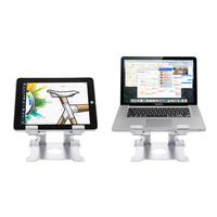 Adjustable Ergonomic Metal Desktop Phone Stand Foldable Tablet Holder Sturdy Base Support Bracket For Office Streaming