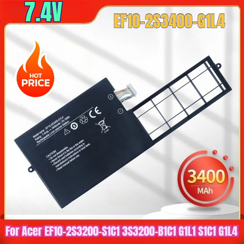 

7.4V 3400mAh Laptop Batteries EF10-2S3400-G1L4 for Acer EF10-2S3200-S1C1 3S3200-B1C1 G1L1 S1C1 G1L4