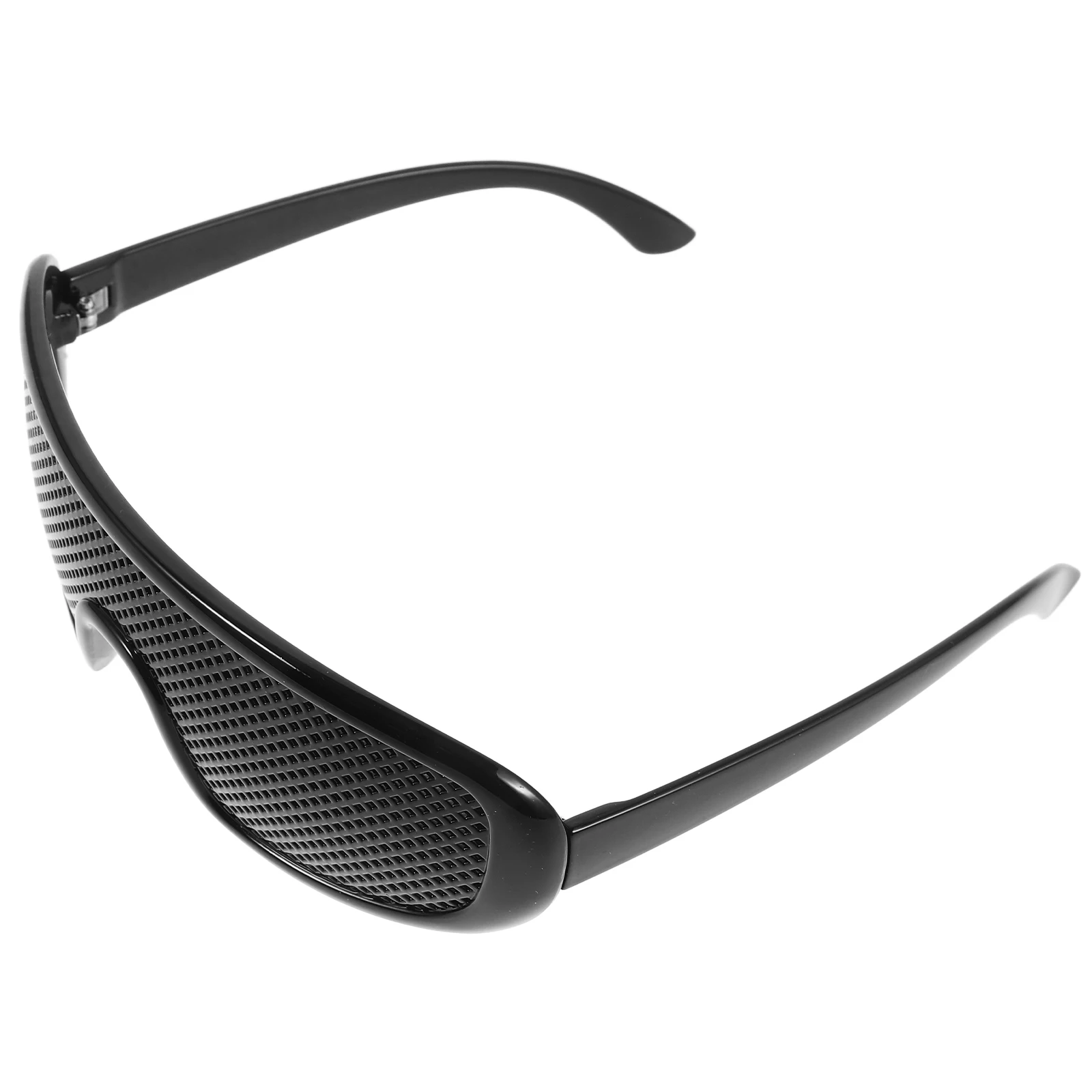 

Pinhole Glasses Vision Improvement Lightweight Black Eyeglasses Mesh Design Portable corrective eyewear reading watching