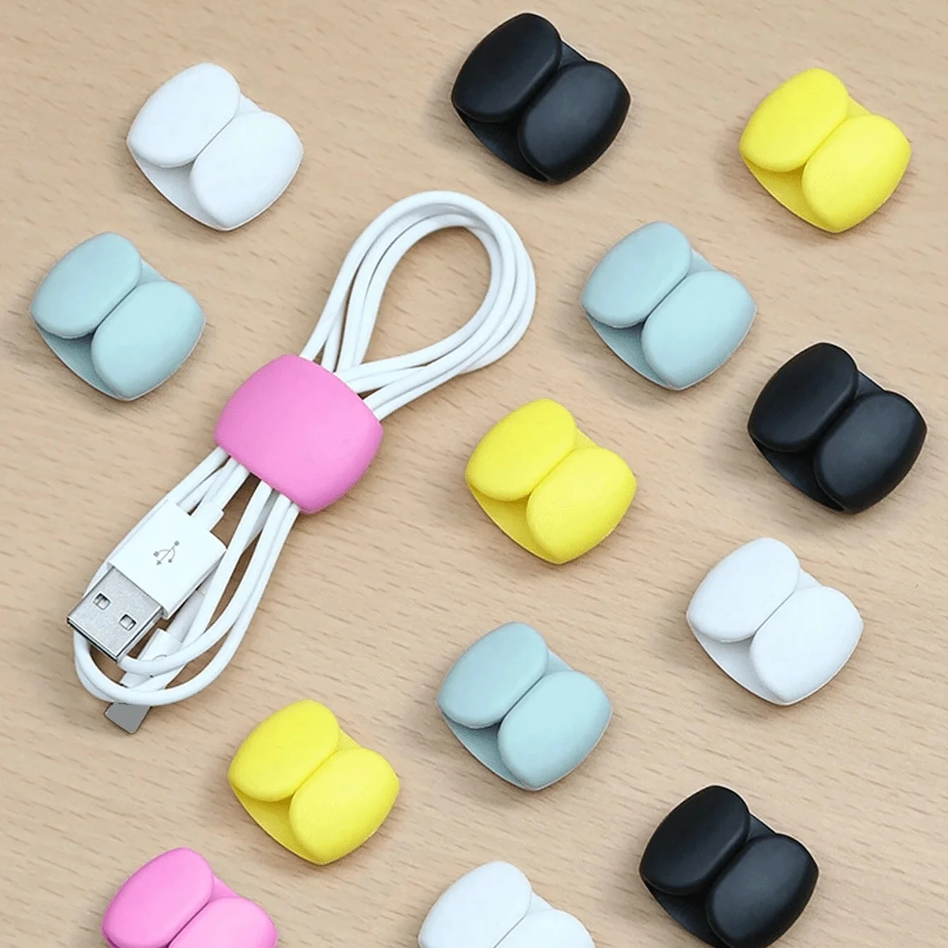 5/10 Pcs Charge Cable Protectors Travel Data Cord Clip Decoration Earphone Charging Cables Storage Buckle Cable Organizer