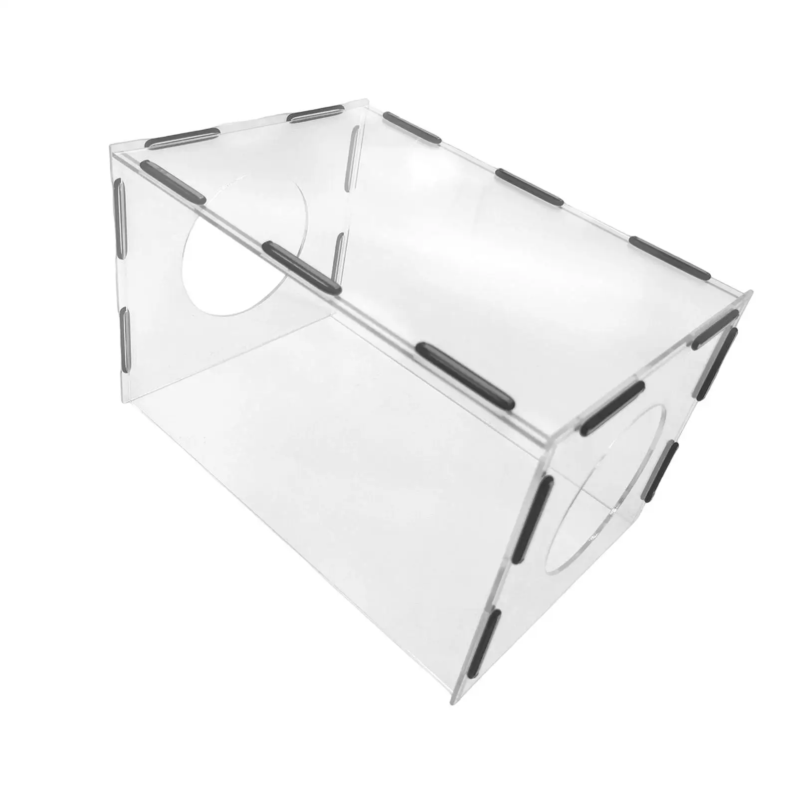 Enclosed Grinding Dust Box Acrylic with 2 Holes Dustproof for Sculpturing