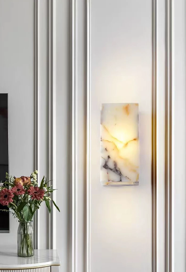 Cube Cuboid Natural Stone Wall Light Art Design Indoor