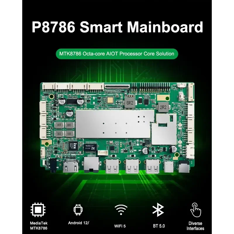 for MTK8786 Octa Core Industrial IoT Mainboard Android 12 Edge Computing Motherboard PoE 4G LTE