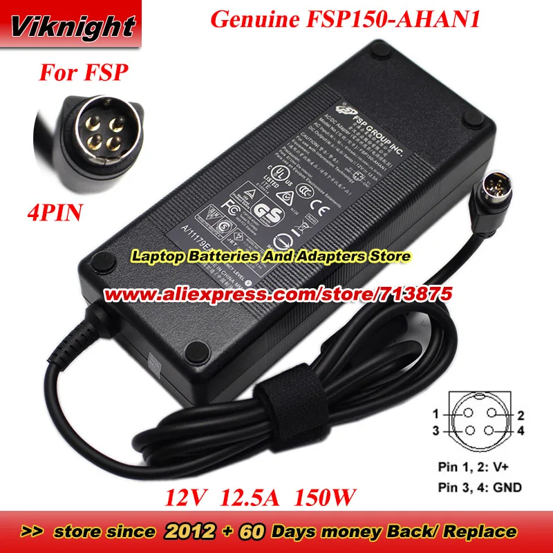 

Genuine 12V 12.5A AC Adapter for CISCO EX90 CTS-EX90-K9 VIDEOJET VJD-7000 Synology DS916 DS918+ 714111 Cielo PP9635 DPS-150NB-1B