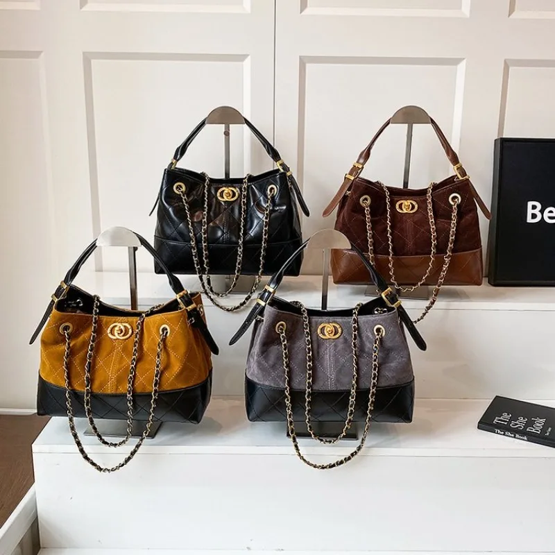 

High-End Tote Bag New Arrival Women's Vintage Boho Bag Large Capacity Matte Finish Commuter Shoulder Handbag