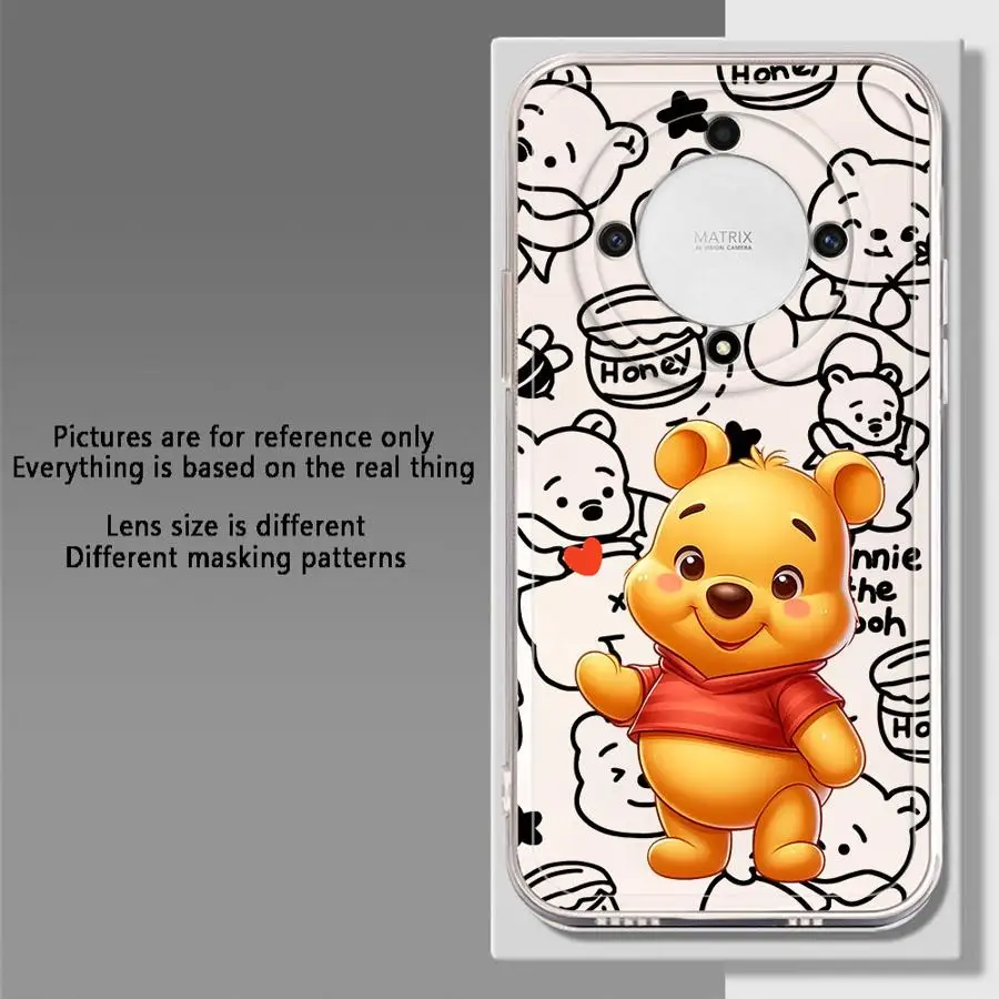 電話ケース Honor X7b 90 Lite X9a X8a X8b X8 X9b ソフトカバー ディズニー くまのプーさん