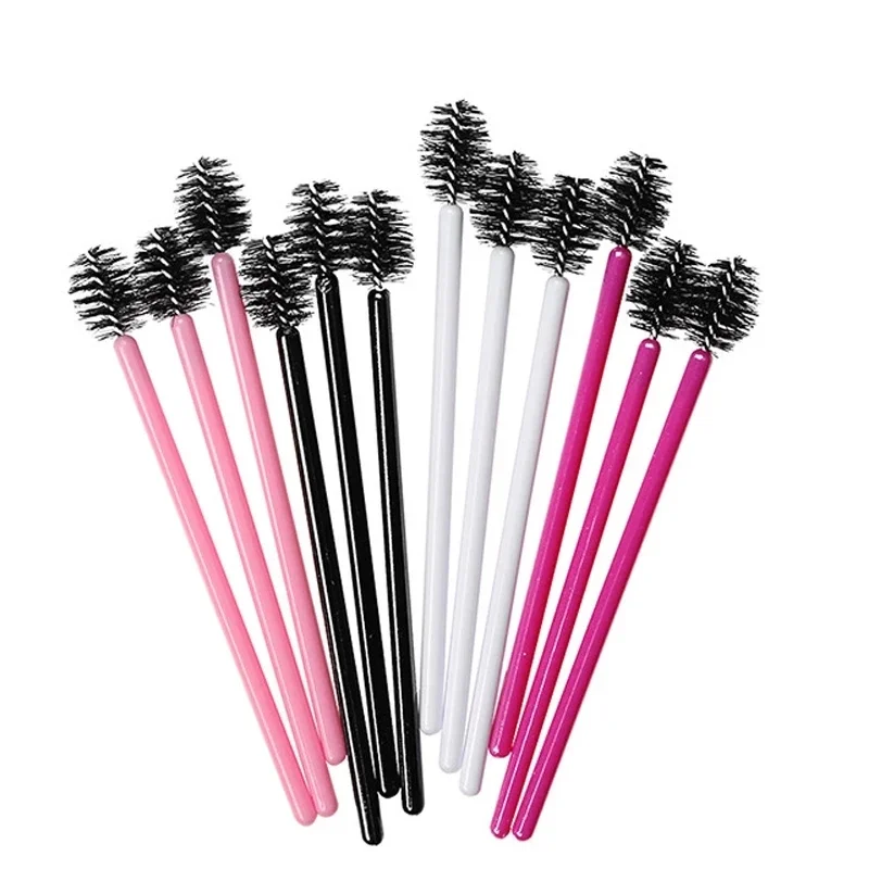 Brand100pcs Mini brosse à cils jetable peigne Mascara baguettes Extension de cils applicateur individuel outils de beauté pour femmes