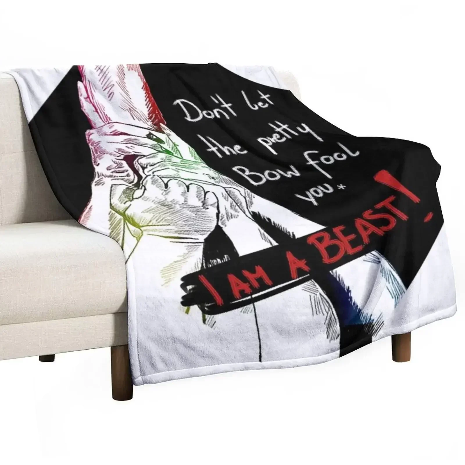 

Don`t let the pretty bow fool you. I AM A BEAST Throw Blanket Luxury Throw Soft Big blankets ands Blankets