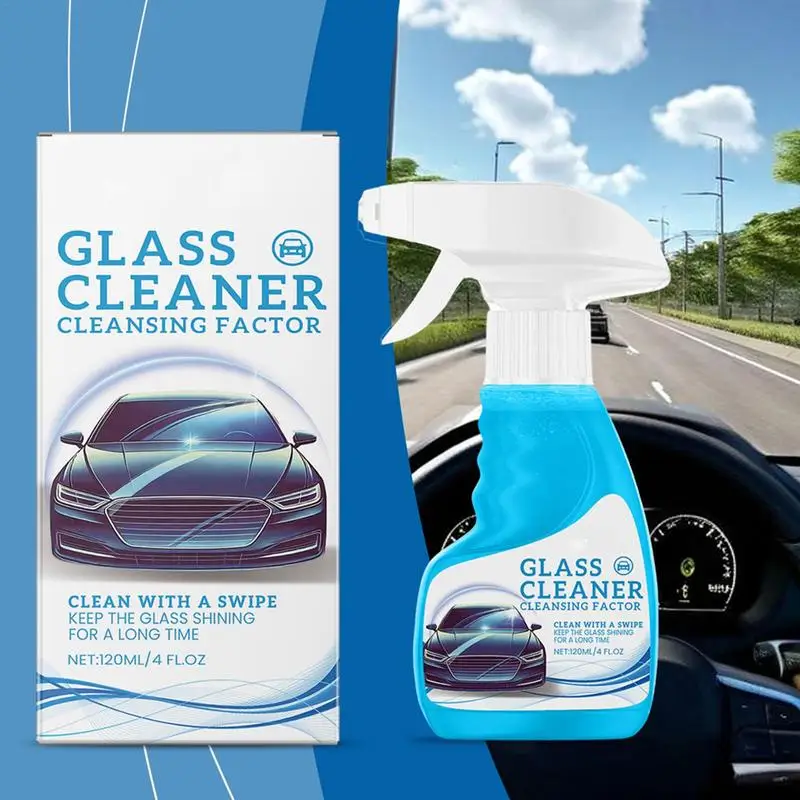 Windshield Cleaner Rainproof Anti-Fog Glass Cleaner Spray 120ml Car Glass Rainproof Anti-fog Clear Vision Spray Long-lasting Car