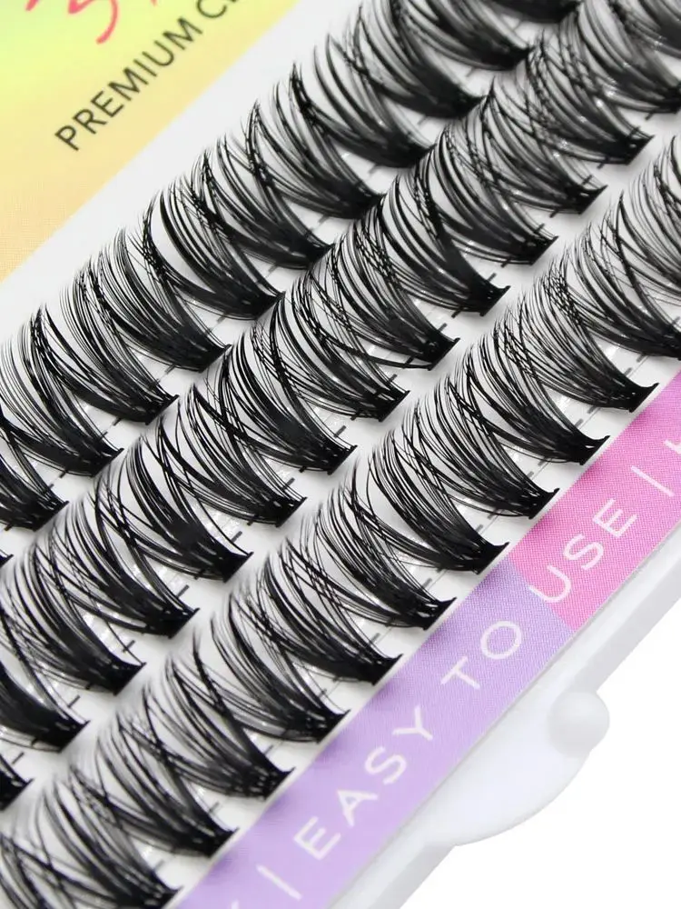Moonlily Hoge Kwaliteit Zijden Cluster Wimpers Extensions Natuurlijke Lange Zachte 3D Volume Effect Faux Bunche Individuele Make-Up Lash