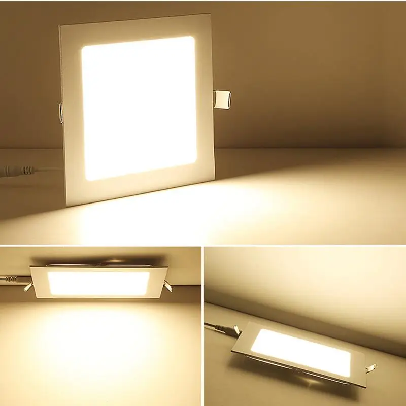 Luminária led de teto embutida, 3w 4w 6w 9w 12w 15w 18w, refletor de teto interno, design slim, renovação da casa