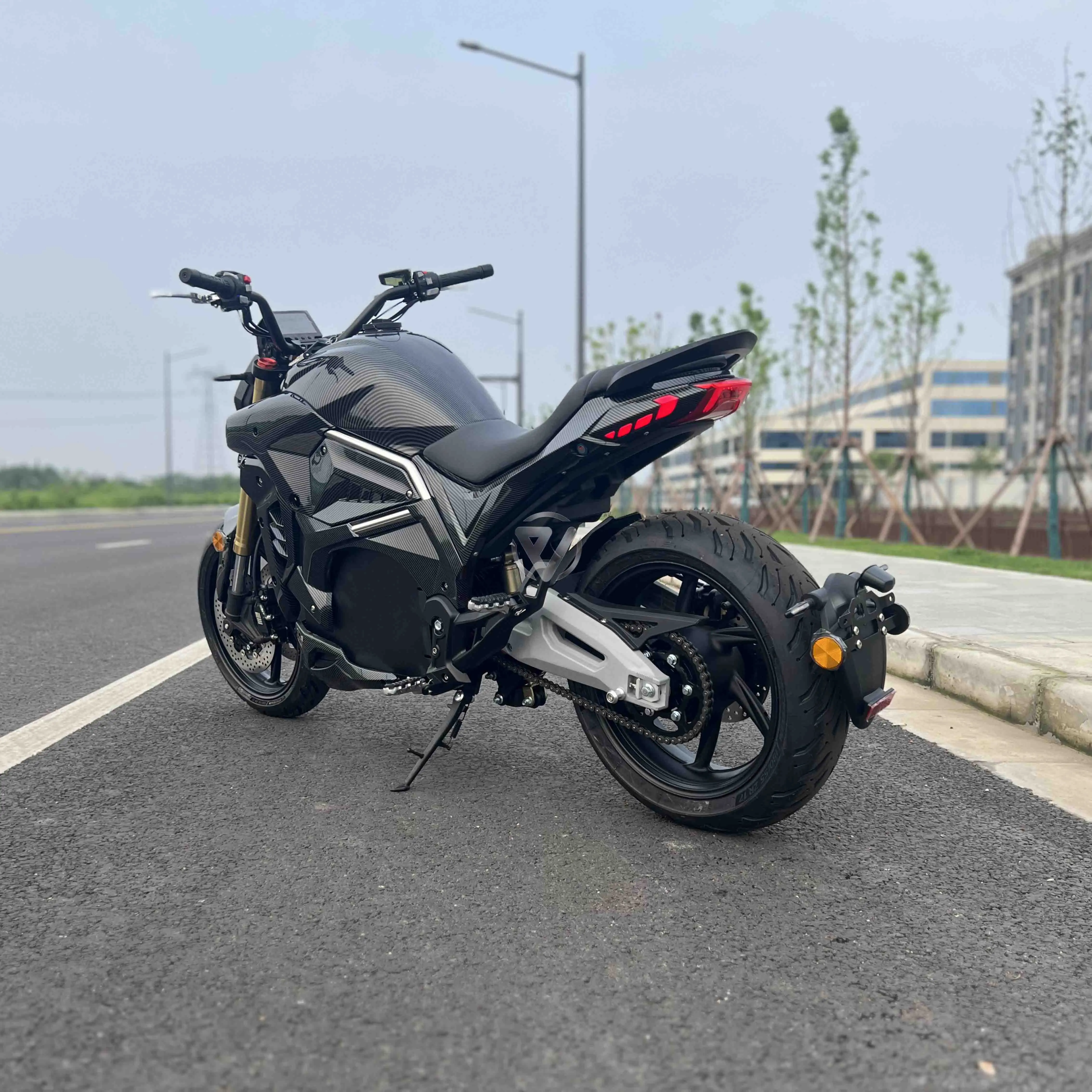 Diavel New Design Chain Drive Motor 130km/h 72V120Ah Lithium Li-NCM Battery Cruiser Moped Street Electric Motorcycle Bike