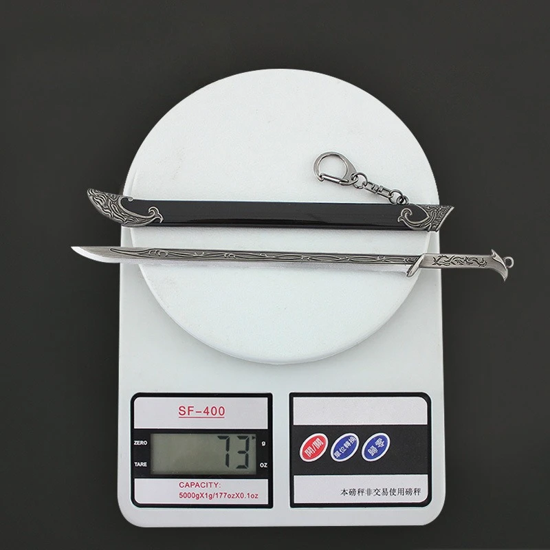 22cm/8.66inThe Film & Tv Periféricos Elf King Thranduil Espada Chaveiros Arma Medieval Metal Samurai Espada Desktop Presentes Brinquedos