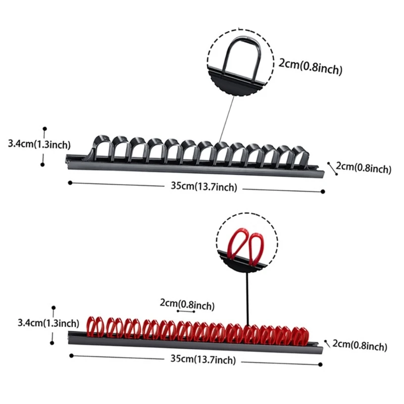 Imagem -06 - Chave de Fenda Organizador Rack Ferroviário Suporte de Armazenamento Garagem Oficina Ferramenta de Hardware Display Hanger Wall Mount Rack Pcs