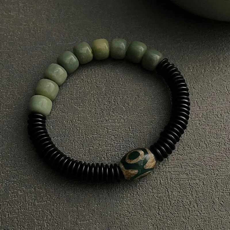 Imitated Dzi Bead Bracelets Buddhism Hand Chains Natural Bodhi Beads Amulet Bracelets Tibetan Buddhist Bracelet Jewelry
