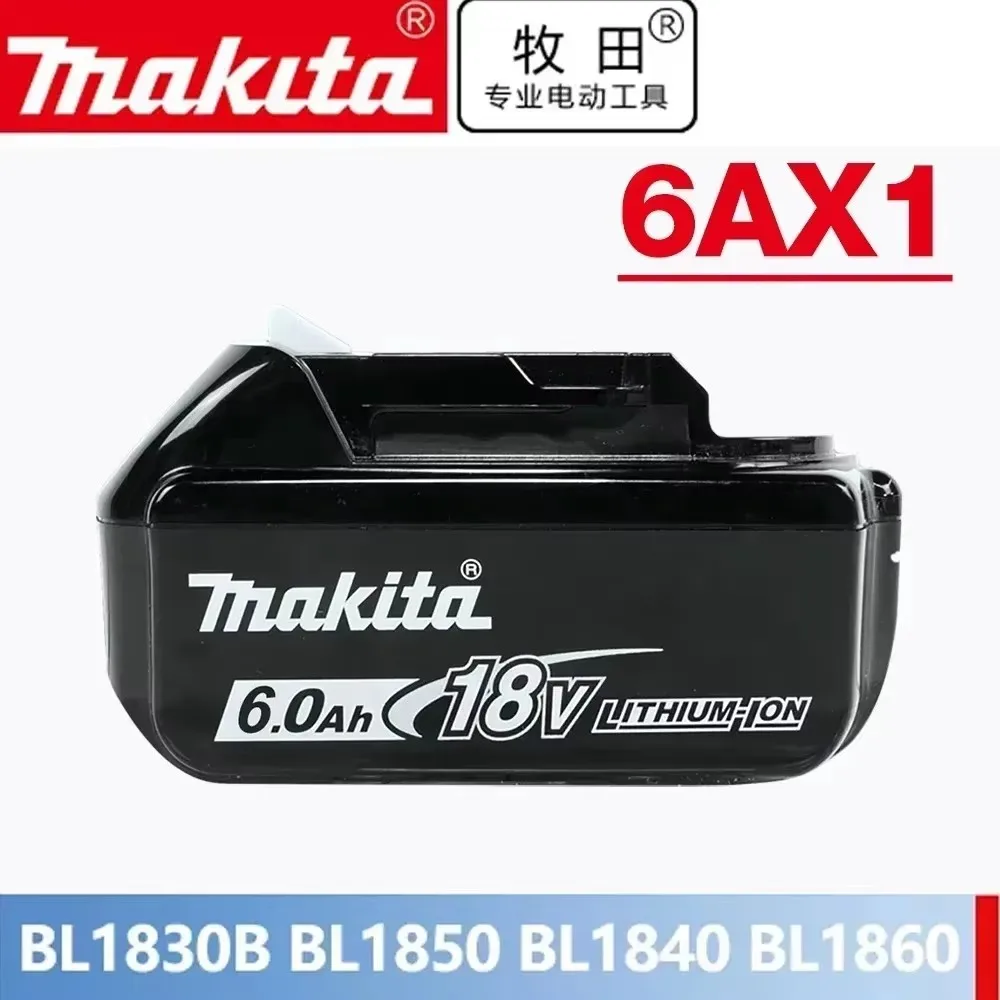 100% Originele Makita 6Ah voor Makita 18V Batterij BL1830B BL1850B BL1850 BL1840 BL1860 BL1815 Vervanging Lithium Batterij