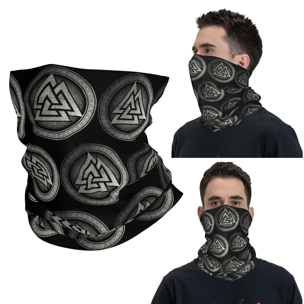 

Valknut символ и руны на дереве, скандинавский викинг Одина, бандана, гетры с принтом, волшебный шарф, многофункциональный головной убор унисекс для взрослых