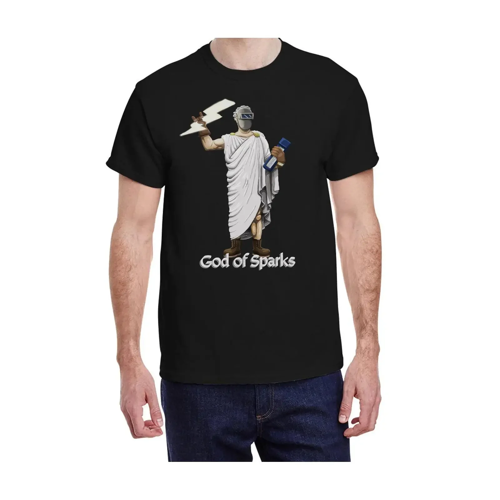 God of Sparks T shirt Industrial work sweater KORE industrials garage construction workshop vintage Washed Unisex