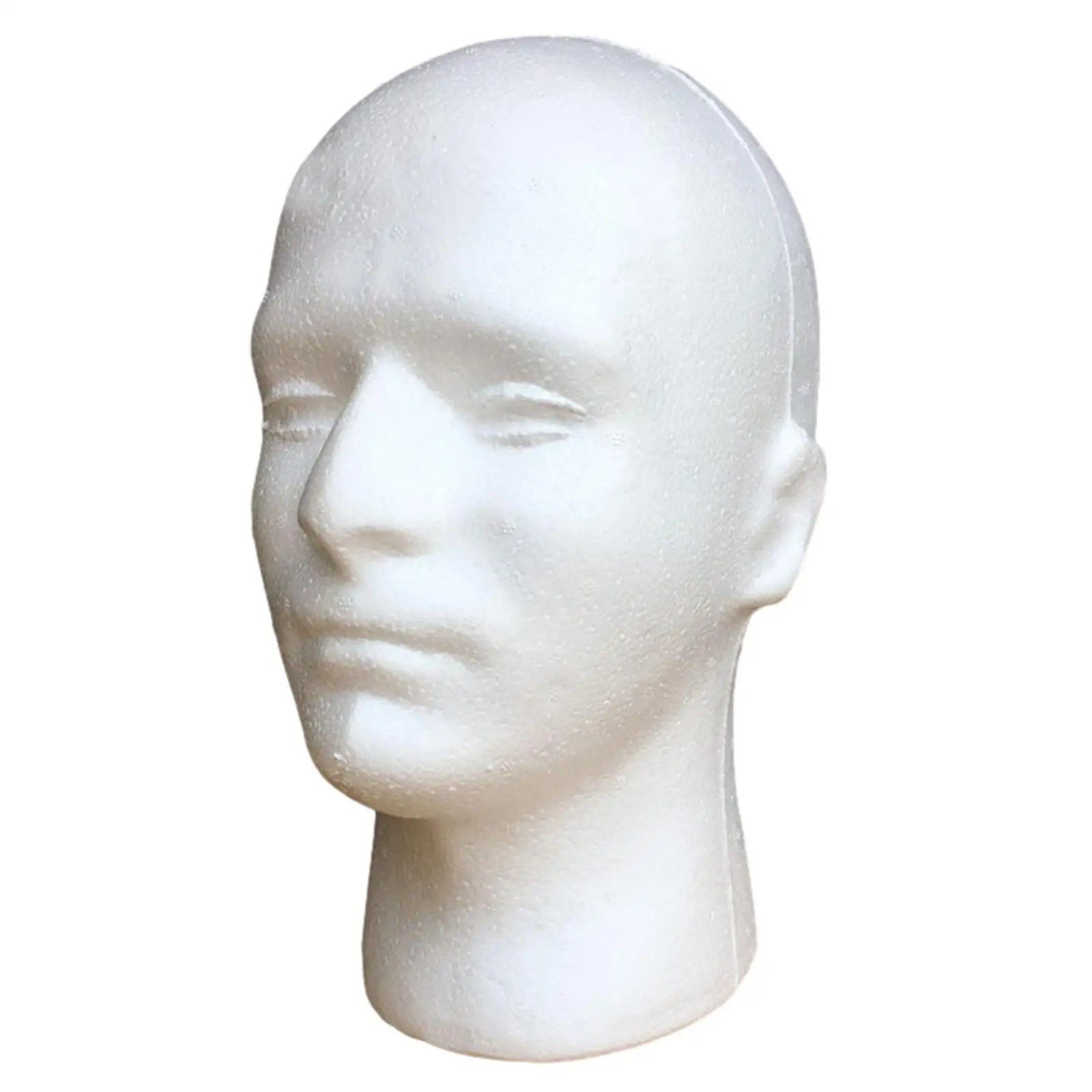 Mannequin Head Display Stand 11'' Tall Foam Wig Head Male Manikin Display Stand Holder for Glasses Wig Shop Headwear Commercial