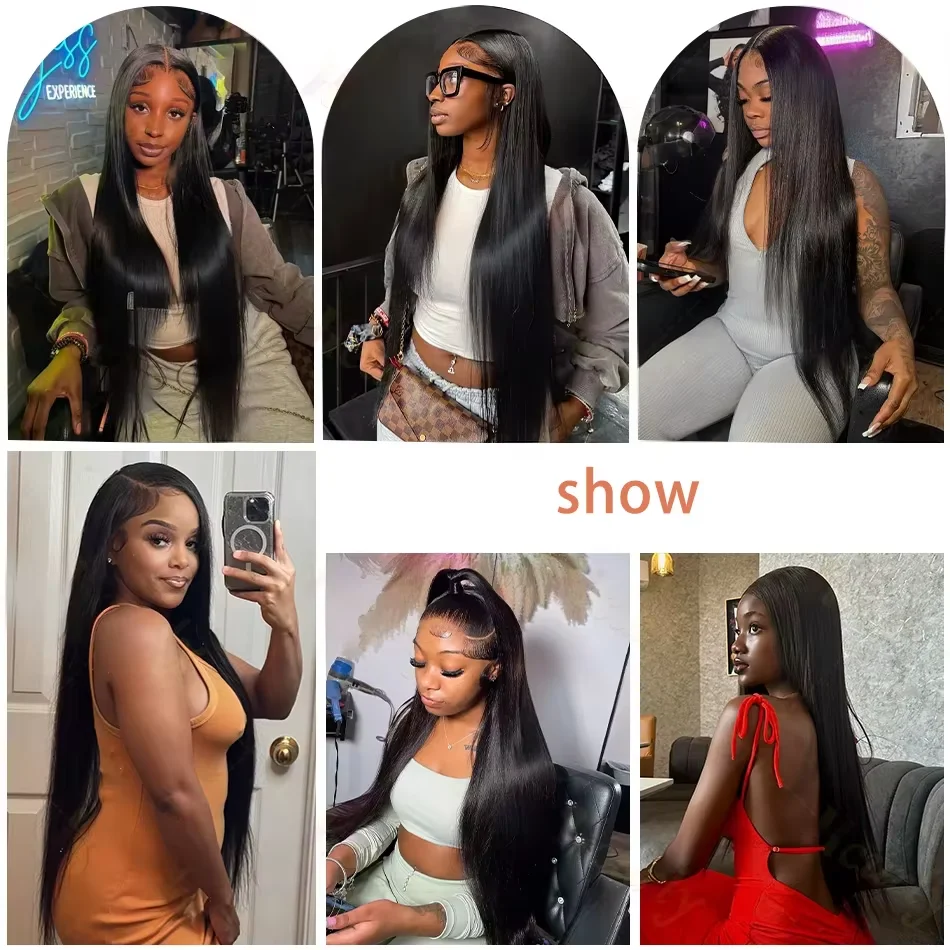 Pacotes de Cabelo Humano 100% Liso de 36 a 40 Polegadas, 1, 3 ou 4 Pacotes, Extensões de Cabelo Preto, Trança Brasileira Remy, Oferta de Pacotes de Cabelo Cru