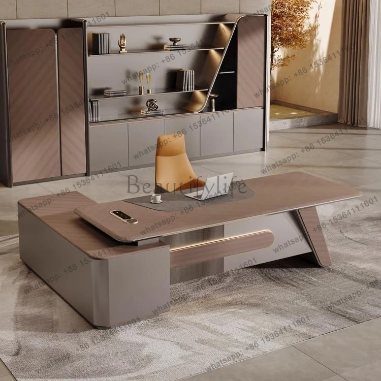 Modern Simple Executive Desk Office Desk And Chair Combination Office Manager Computer Office Advanced Class