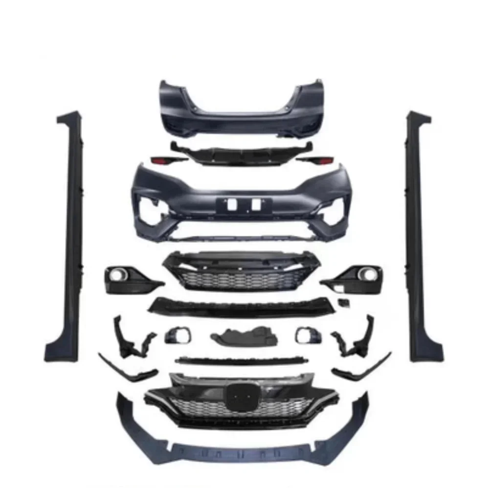 

Car surround body kit front rear bumper for Honda fit GK5 3th 2014-20 RS grill fog lamp cover front rear lip Side skirt