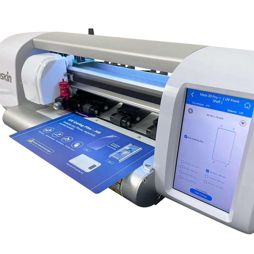 Customized Fully Automatic Mobile Phone Screen Protector Cutting Tpu Hydrogel Film Skin Sticker Cut Plotter Machine