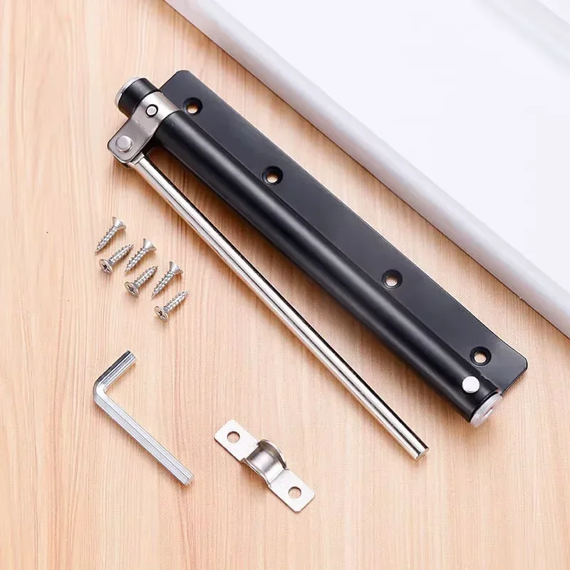 Automatic Door Closer Stainless Steel Device Invisible Spring Buffer Operator Household Lightweight Door Closer Door Hardware