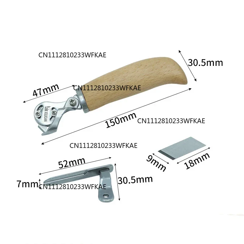 Leather Trimming Knife Cutting Handmade DIY Leather Making Tool Straight Arc Edge Trimming Hand Tool Knife