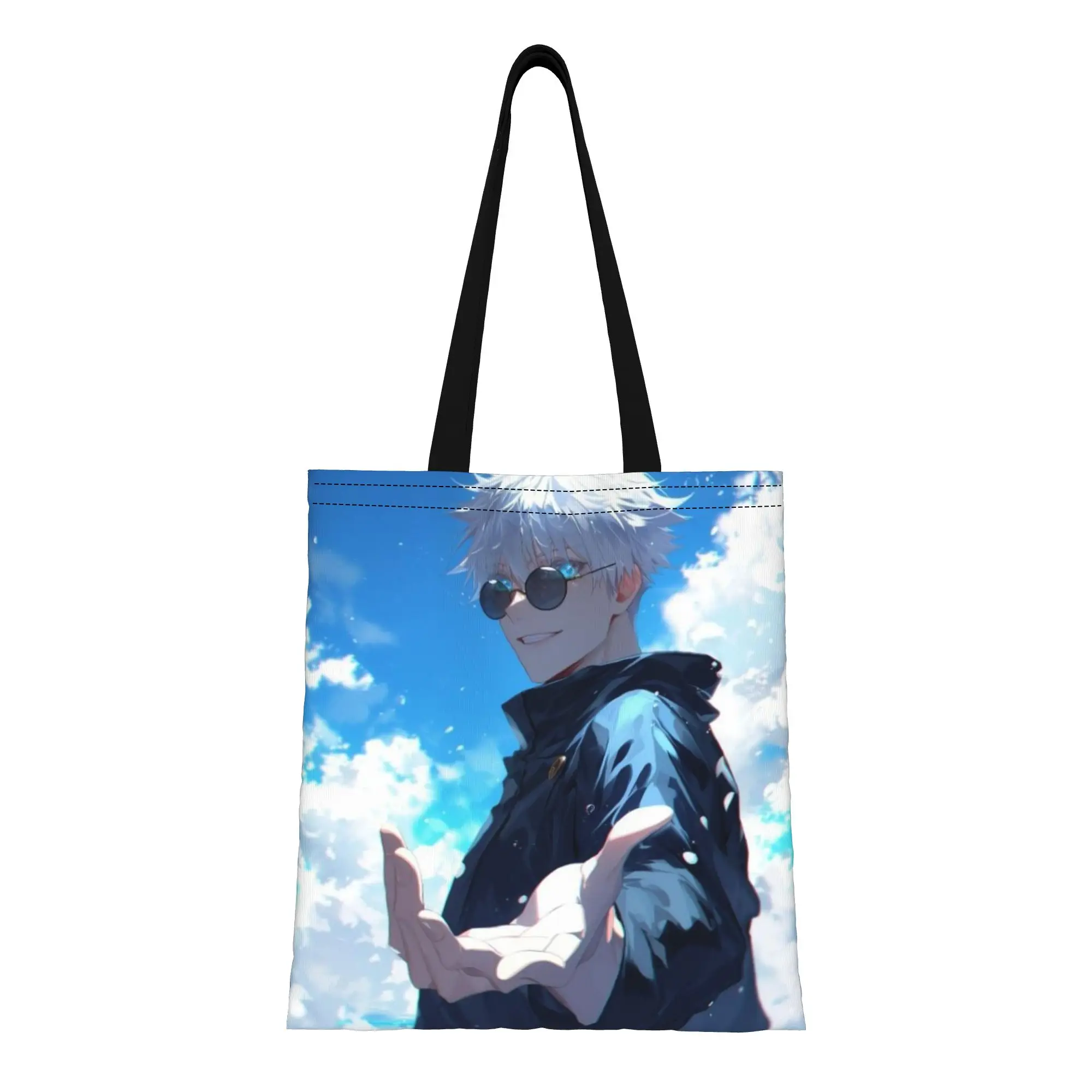 

Back to school season Satoru Gojo (8) Jujutsu Kaisen Canvas Tote Bag Perfect for Shopping Women's Top-Handle Bags